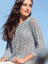 Серебристо-серый пуловер, фото