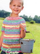 Цветной пуловер для девочки, фото