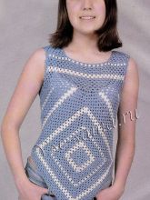 Топ из квадратов для девочки, фото