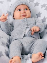 Жакет, брюки и шапочка серого цвета, фото