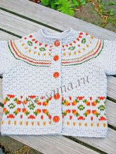 Жакет с жаккардом на круглой кокетке, фото