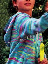 Жакет в бирюзово-розово-жёлтой гамме, фото