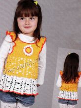 Желтая майка для девочки, фото