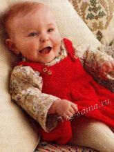 Красный сарафан для малышки, фото