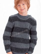 Пуловер для мальчика с патентным узором, фото