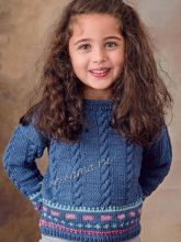 Пуловер с косами и жаккардом, фото