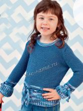 Синий джемпер для девочки, фото