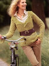 Пуловер с ажурным воротником