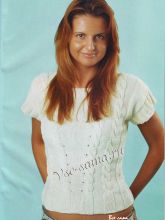 Белый топ с косами