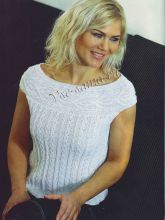 Белый топ с кокеткой