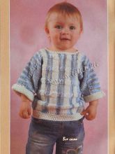 Пуловер с поперечными косами, фото