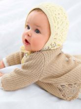 Бежевая распашонка с кружевными вставками