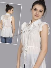 Блуза с ажурной вставкой, фото Блуза с ажурной вставкой, фото