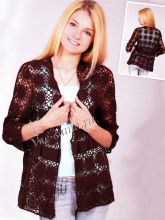 Чёрный жакет из элементов, фото