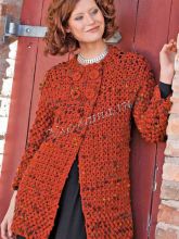 Двубортный жакет из фантастической пряжи, фото