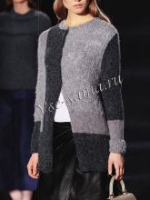 Двухцветный удлиненный жакет, фото