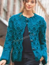 Фото жакета с узором из ромбов