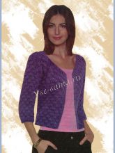 Короткий фиолетовый жакет, фото