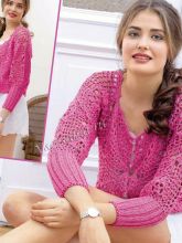 Летний жакет ярко-розового цвета, фото