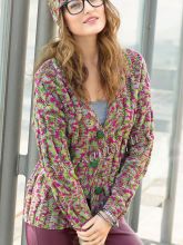 Меланжевый жакет и шапка, фото