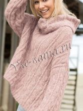 Объемный пуловер с косами, фото