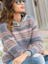 Пуловер с эффектом паутины, фото