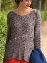 Пуловер со структурным узором из экохлопка, фото