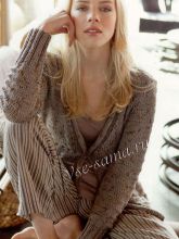 Серо-коричневый жакет со спущенными петлями, фото