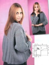 Серый жакет свободного силуэта, фото