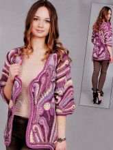 Сиреневый жакет в технике фри-форм, фото