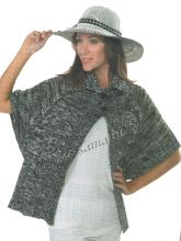 Жакет меланжевый спицами, фото