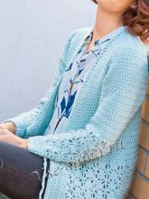 Жакет с двумя декоративными узорами и завязками, фото