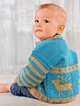 Жакет с мотивом «лоси» и шарф-капюшон, фото