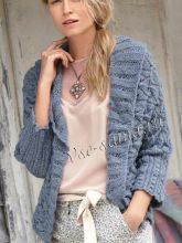 Жакет с необычным шалевым воротником, фото