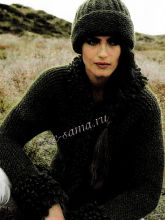 Жакет с рукавами кимоно и шапка, фото