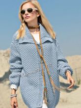 Жакет с узором из протяжек