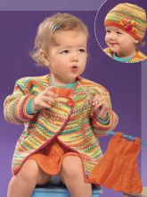 Жакет, сарафан и шапочка на малыша, фото комплекта