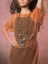 Ажурная туника цвета старого золота, фото