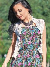 Белый жилет с оборкой, фото