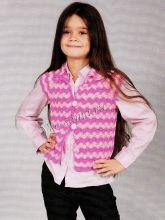 Двухцветная безрукавка на девочку, фото модели