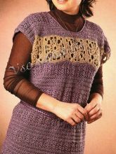 Фиолетовая туника крючком, фото