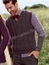 Мужская безрукавка с косами, фото