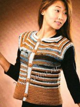 Пестрый жилет реглан, фото