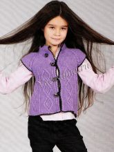 Сиреневая безрукавка, фото модели