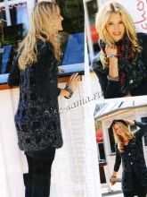 Жилет и длинный, широкий шарф, фото