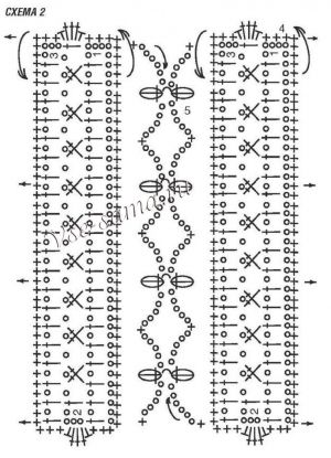 Схема 2 для вязания жилета