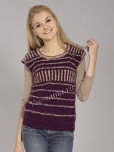 Женский жилет в полоску, фото модели