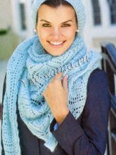 Ажурная косынка и ажурная шапочка