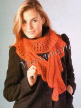 Длинный ажурный шарфик