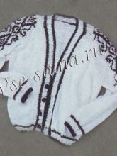 Жакет с рисунком на рукавах